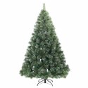 VidaXL Sztuczna choinka z 300 diodami LED Zielony 210 cm PE i PVC