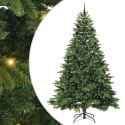 VidaXL Sztuczna choinka z 300 diodami LED Zielony 240 cm PE i PVC