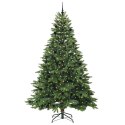 VidaXL Sztuczna choinka z 300 diodami LED Zielony 240 cm PE i PVC