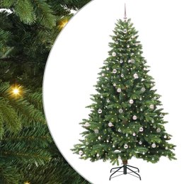VidaXL Sztuczna choinka z 300 diodami LED Zielony 240 cm PE i PVC