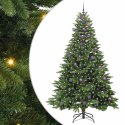 VidaXL Sztuczna choinka z 300 diodami LED Zielony 240 cm PE i PVC