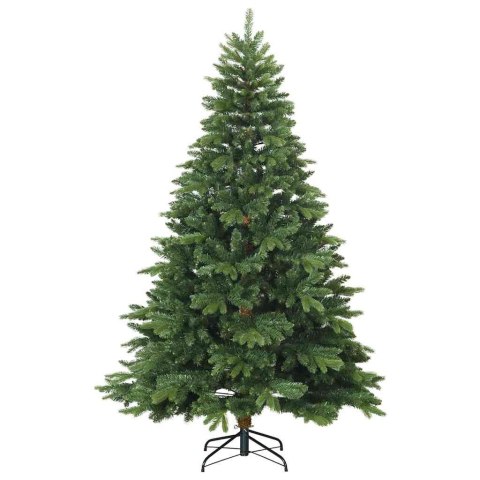 VidaXL Sztuczna choinka z 300 diodami LED Zielony 240 cm PE i PVC