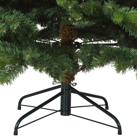 VidaXL Sztuczna choinka z 300 diodami LED Zielony 240 cm PE i PVC
