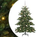 VidaXL Sztuczna choinka z zawiasami Zielony 150 cm PVC i stal