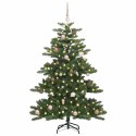 VidaXL Sztuczna choinka z zawiasami Zielony 150 cm PVC i stal