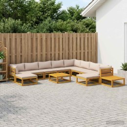 VidaXL Zestaw Sof 12 szt. naturalny Lite Drewno Akacji