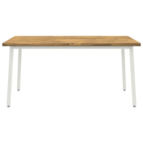 VidaXL Kwadratowy stół do jedzenia 160 x 70 x 75 cm Lite Drewno Akacji