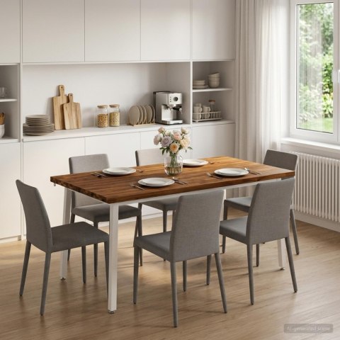 VidaXL Kwadratowy stół do jedzenia 160 x 80 x 75 cm Lite Drewno Akacji