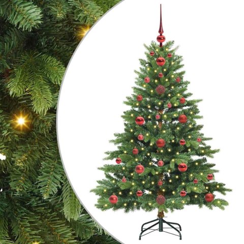 VidaXL Sztuczna choinka z 150 diodami LED Zielony 120 cm PE i PVC