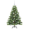 VidaXL Sztuczna choinka z 150 diodami LED Zielony 120 cm PE i PVC