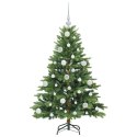 VidaXL Sztuczna choinka z 150 diodami LED Zielony 120 cm PE i PVC