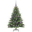 VidaXL Sztuczna choinka z 150 diodami LED Zielony 120 cm PE i PVC