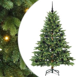VidaXL Sztuczna choinka z 150 diodami LED Zielony 150 cm PE i PVC
