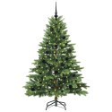 VidaXL Sztuczna choinka z 150 diodami LED Zielony 150 cm PE i PVC