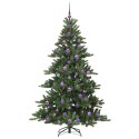 VidaXL Sztuczna choinka z zawiasami Zielony 180 cm PVC i stal