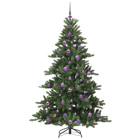 VidaXL Sztuczna choinka z zawiasami Zielony 180 cm PVC i stal