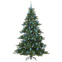 VidaXL Sztuczna choinka z zawiasami Zielony 180 cm PVC i stal