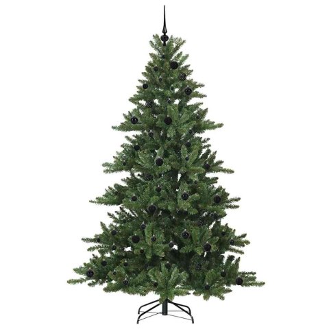 VidaXL Sztuczna choinka z zawiasami Zielony 210 cm PVC i stal