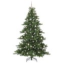 VidaXL Sztuczna choinka z zawiasami Zielony 210 cm PVC i stal