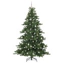VidaXL Sztuczna choinka z zawiasami Zielony 210 cm PVC i stal