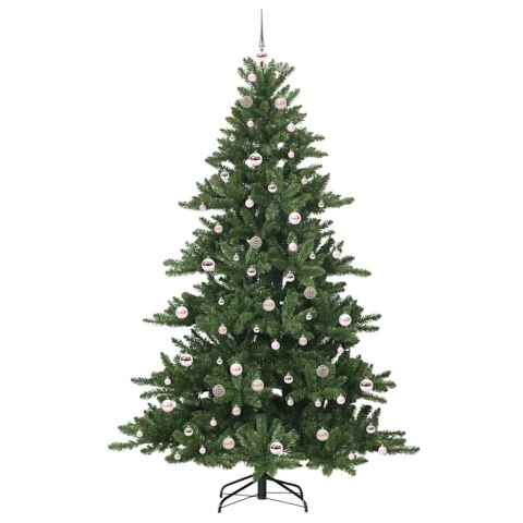 VidaXL Sztuczna choinka z zawiasami Zielony 210 cm PVC i stal