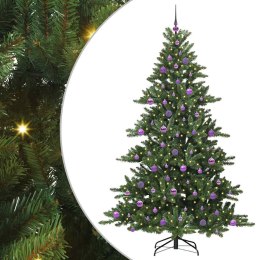 VidaXL Sztuczna choinka z zawiasami Zielony 210 cm PVC i stal