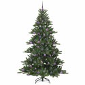VidaXL Sztuczna choinka z zawiasami Zielony 210 cm PVC i stal