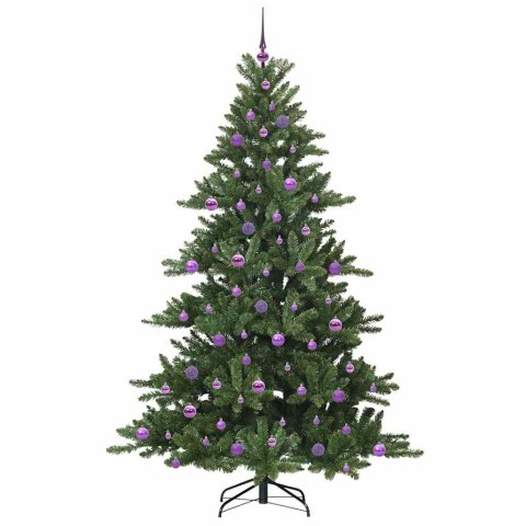 VidaXL Sztuczna choinka z zawiasami Zielony 210 cm PVC i stal
