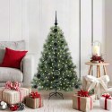 VidaXL Sztuczna choinka z 150 diodami LED Zielony 120 cm PE i PVC