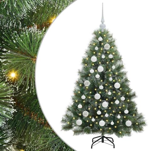 VidaXL Sztuczna choinka z 150 diodami LED Zielony 120 cm PE i PVC