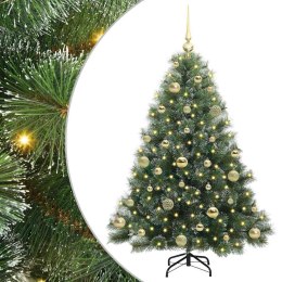VidaXL Sztuczna choinka z 150 diodami LED Zielony 120 cm PE i PVC