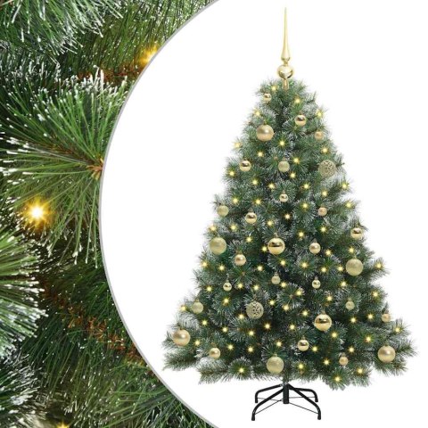 VidaXL Sztuczna choinka z 150 diodami LED Zielony 120 cm PE i PVC
