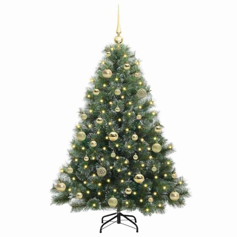 VidaXL Sztuczna choinka z 150 diodami LED Zielony 120 cm PE i PVC