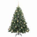 VidaXL Sztuczna choinka z 150 diodami LED Zielony 120 cm PE i PVC