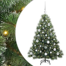 VidaXL Sztuczna choinka z 150 diodami LED Zielony 120 cm PE i PVC
