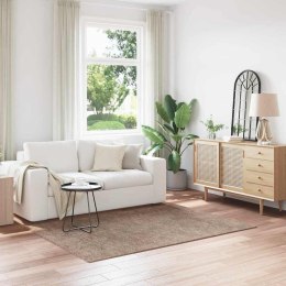 VidaXL Antypoślizgowy dywan shaggy brązowy 140 x 200 cm PP