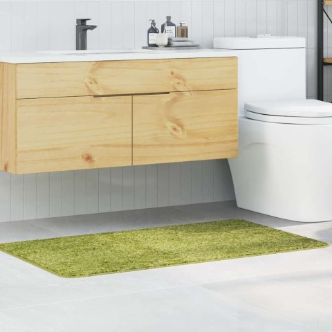 VidaXL Mata łazienkowa antypoślizgowa Zielony 70 x 120 cm PP