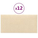 VidaXL Wejściowy zagłówek 12 szt. 30 x 15 cm Kremowy tkanina