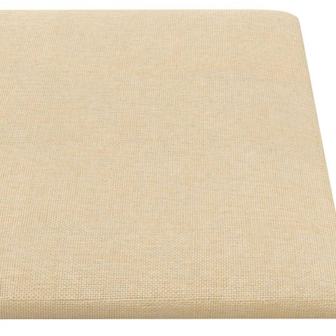 VidaXL Wejściowy zagłówek 12 szt. 30 x 15 cm Kremowy tkanina