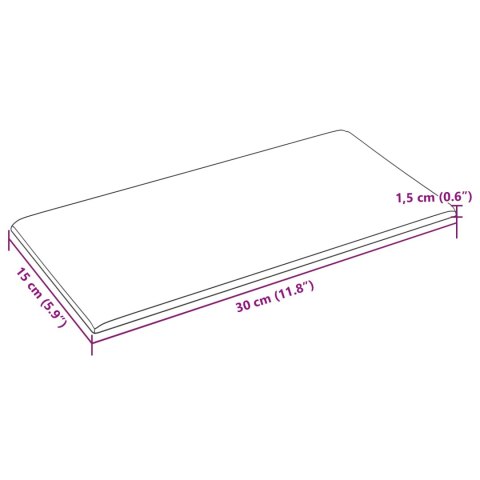 VidaXL Wejściowy zagłówek 12 szt. 30 x 15 cm Niebieski tkanina
