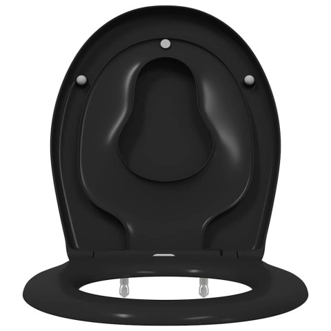VidaXL Deska toaletowa Czarny 47 x 37 x 4 cm Duroplast