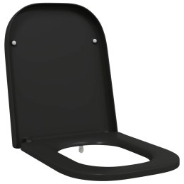 VidaXL Deska toaletowa Czarny 47,5 x 35 x 3,6 cm Duroplast