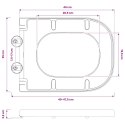VidaXL Deska toaletowa Czarny 47,5 x 35 x 3,6 cm Duroplast
