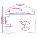 PARASOL WĘDKARSKI 290 X 225 CM POLIESTER OXFORD MORO