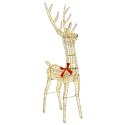 VidaXL 3D Renifer 140 LED Ciepła biel 128 cm PET