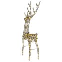 VidaXL 3D Renifer 140 LED Ciepła biel 70 x 41 x 128 cm rattan
