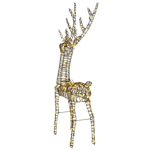 VidaXL 3D Renifer 140 LED Ciepła biel 70 x 41 x 128 cm rattan