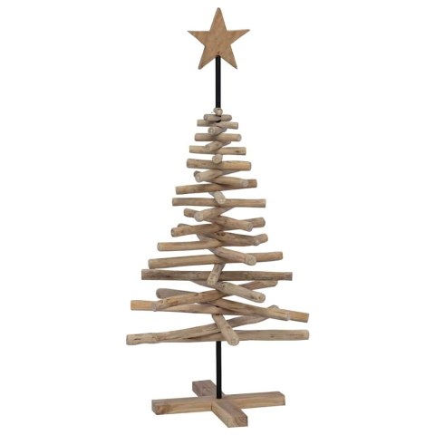 VidaXL Choinka brązowy 120 cm Lite drewno tekowe
