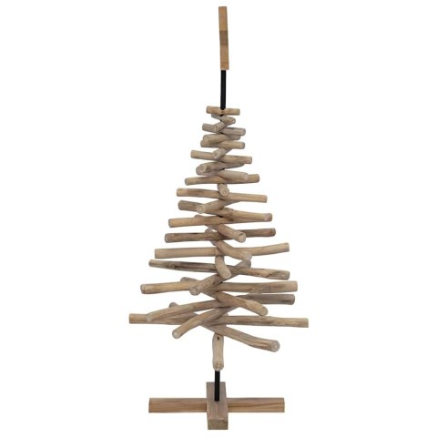 VidaXL Choinka brązowy 120 cm Lite drewno tekowe