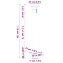 VidaXL Przedłużenie kominka srebrny 25 x 25 x 132 cm stal nierdzewna
